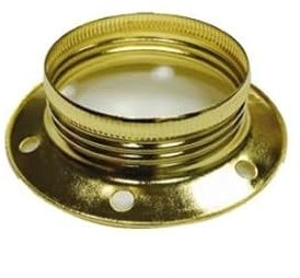 LnD- Anneau de Douille - Culot E27 - Permet de Fixer un Abat-Jour- Métal Laiton - Or