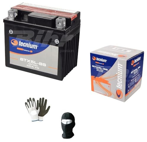 Compatible avec Yamaha TDR R (4GW/4GX) 125 1993 A 2003 Batterie TECNIUM YTX5L-BS 4 AMP 12 Volts Batteries PRÊTES pour Usage SPÉCIFIQUE Moto Scooter 113X70X105MM