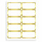 200 Stück goldene metallische Namensetiketten, leere Namensaufkleber mit permanentem Klebstoff, beschreibbare Aufkleber mit goldener Metallrand für Schule, Büro, Zuhause (jede misst 5cm x 10cm)
