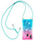 Paekear Handykette für Samsung Galaxy A40 Hülle, Smartphone Necklace Glitzer Transparent Silikonhülle mit Band - Handyhülle Cover Case mit Stylische Kette zum umhängen, Pink & Blau