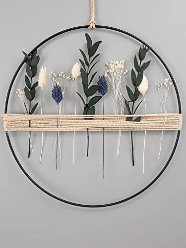 Trockenblumenkranz Classic - Made In Germany - edle & schöne Trockenblumen zeitlos kombiniert als Trockenblumen-Kranz, mit Metallring (groß (25cm))