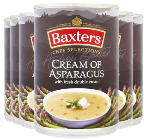 Baxters Chef Selections Soups, Cream of Asparagus with Fresh Double Cream, 400 g (Pack of 6)