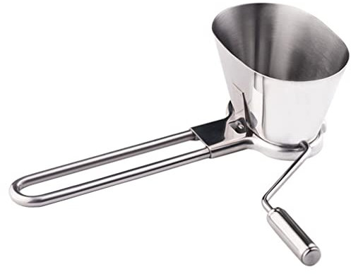 Healvian Picadora manual de perejil de acero inoxidable de vainilla, trituradora de perejil, picadora de cebolla, rebanadora de verduras, rallador de verduras para pimienta, tomate, romero