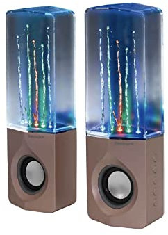 Enceinte d'eau Bluetooth avec lumières LED et batterie rechargeable intégrée en or rose