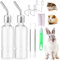 2 Pcs Hasen Trinkflasche Winterfest für Meerschweinchen und Kaninchen Mit Halterung - Hamster Nagertränke für Klein Haustiere (Transparent, 350ml*2)