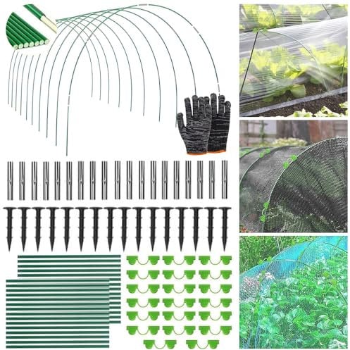 50 Pièces Arceaux pour Serre Tunnel, Arceaux Serre De Jardin,Cerceau de Serre de Jardin, Cerceau pour Serre de Jardin, Kit De Maison De Cerceau De Jardin, Garden Arceaux pour Serre Tunnel