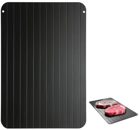 One Piece Metal Defrost Plate Thaws Rust-Proof Durable Defrosting Tray Thawing Plate Non Stick Defrosting Frozen Food Rapid for Frozen Meat