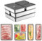 Kongming Boite a Fromage en Inox 304, Sans BPA Boite rangement Frigo avec Couvercle Réutilisable Boite Jambon pour rangement Fromage, Charcuterie, Jambon, 6 pièces