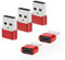 Lakeronelove Adaptateur USB vers C 5 Pack,Type C Femelle A Mâle Convertir Chargeur pour A-pple Watch 7 8 9,i-Phone 12 13 14 15 16 Pro Max SE,i-Pad Air 4 5 Mini 6 S-amsung Galaxy S23 S24,Z Fold Flip