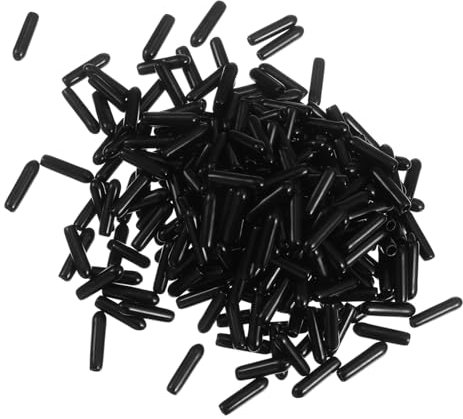CHILDWEET 250stücke Teiliges Schwarze Gummi Endkappen Schrauben Gewindeschutz Flexibel Elastisch Schutzkappen Rohr Abdeckkappen Für Schraubenbolzen Und Gewinde Rohrenden