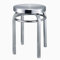 PVYGDXYI Industrieller Edelstahl-Esszimmerstuhl, stapelbare Hocker, runde Metall-Barhocker, 45,7 cm Thekenhöhe, rückenfreie Esszimmerstühle für Restaurants, Bars (2 Stück)