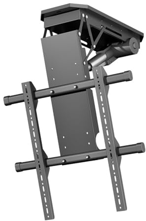 LjyAeono Hidden Drop Down TV Lift - 0-85° Flip Down Motorised TV Bracket, Electric TV Ceiling Mount with Remote Control and Switch Control Hallupgrademodel