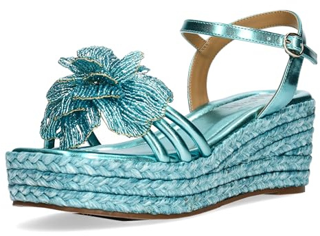 Laura Vita Misstyl by Damen Sandalette Glanz Perlenblüte Plateau MARIEO 07