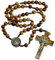 Alexander Castle Solide Hölzerne Rosenkranz Perlen Katholisch (Handmade - Brazilian Walnut) mit St. Benedikt Herzstück - Kommt in Velours-Geschenk-Beutel