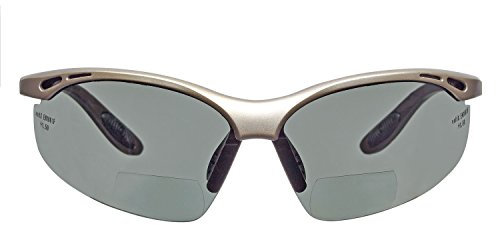 voltX CONSTRUCTOR POLARISIERT Bifokale Lesen Schutzbrille, (+3.0 Dioptrie) Sportbrille für Radler, CE EN166F, Anti Fog UV400 Linse, Polarized Safety Reading Glasses