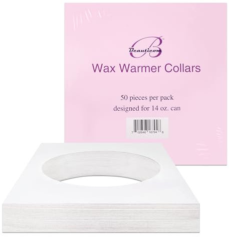 Beauticom (50 Pieces) Square Shaped Wax Warmer Universal Protective Collars Ring for 14oz Wax Can