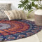 Popular Handicrafts Runder Wandteppich mit Quaste, Wandbehang, Ombré, Hippie, Mandala, Bohemian, Hippie, aufwendige indische Wandteppiche, Tischdecke, 178 cm, Marineblau