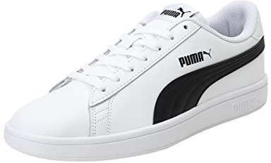 PUMA Smash V2 L, Sneakers Unisex - Adulto, Bianco Puma White Puma Black, 41 EU