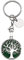 CrystalTears Natürlich Edelstein Schlüsselanhänger Lebensbaum Anhänger Heilsteine Reiki Schlüsselring Schlüsselbund Keychain Dekoration