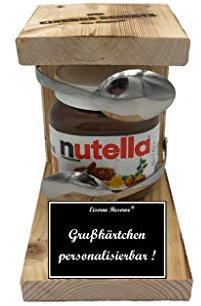 Genial Anders Eiserne Reserve Personalisierbar Löffel mit Nutella 450g Glas - lustige witzige Geschenk für Männer Frauen Hochzeit Geburtstag Weihnachten - Die Nutella - Geschenkidee