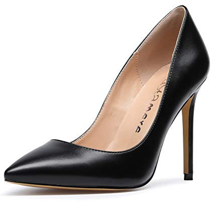 Castamere Scarpe col Tacco Donna Tacco a Spillo 10CM PU Nero Scarpe EU 38
