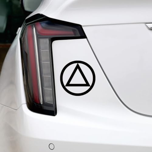 2er-Set Schwarz, 10,2 cm Alcoholics Anonymous (AA) Symbol Decal-Aufkleber, Auto-Vinyl