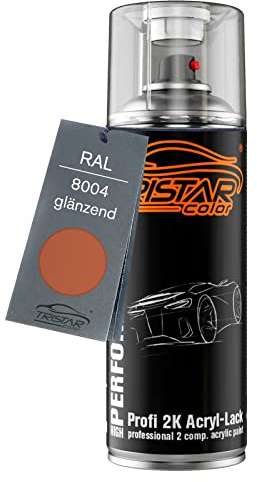 RAL 8004 Kupferbraun glänzend 2K-Acryl-Lack Spraydose | Sprühdose 400 ml, schnelltrocknend