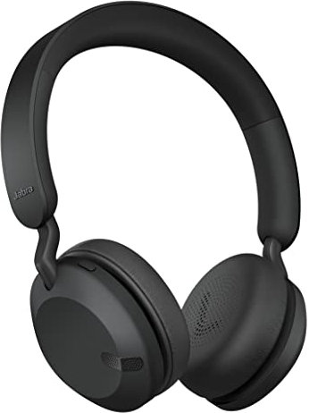 Jabra Elite 45h Cuffie On-Ear Wireless, Cuffie sovraurali solide, pieghevoli e con autonomia della batteria pari a 50 ore, 2 microfoni per le chiamate, Nero