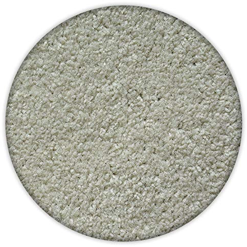 rugsx Einfarbiger Teppich Trendy für Zimmer, Wohnzimmer, Schlafzimmer, Teppichboden Auslegware, Weiß, Verschiedene Größen, Kreis 100 cm