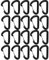 VOBOR 20Pcs Locking carabiner, Mini Keychain Caribeaner Clip, Plastic D Shape Locking Carabiner Quick Link Keychain for Outdoor Sports Hiking Climbing