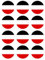 Generisch 12 Stück Aufkleber Deutsches Kaiserreich Reich Flagge Rund 4 cm | Germany Flag | wetterfest & UV Schutz | Set