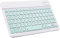 Tastiera Bluetooth ultrasottile Mini tastiera wireless portatile ricaricabile per Apple iPad, iPhone, Samsung, tablet, smartphone, iOS, Android Windows (10 pollici verde chiaro)