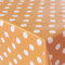 PVC Tischdecke Dottie orange Punkte Weiss Wachstuch • Eckig • Länge & Breite wählbar • abwaschbar, Größe:100 x 80 cm