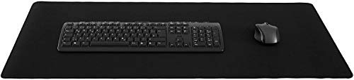 silmo Tapis de Souris XL 90 x 40 cm, Mouse Pad Grand, Motif Noir, Tapis de Souris en Tissu, antidérapant, Silencieux, Le Jeu vidéo, Bureau, Home Office, Lavable, Enroulable, Cousu