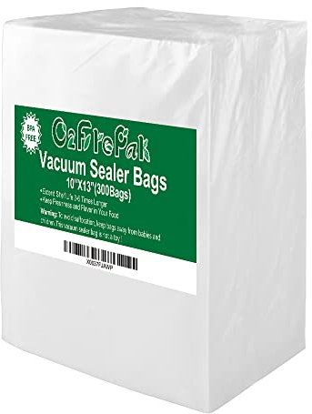 O2frepak 300 Count 25x33cm Textured Vacuum Sealer Bags for Food Sealer,BPA Free and Heavy Duty Embossed Vacuum Seal Food Sealer Bags,Great for Sous Vide Vaccume Sealer PreCut Bag