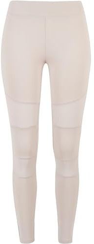 Urban Classics Damen Ladies Tech Mesh Leggings Yoga Pants, warmgrey, XS