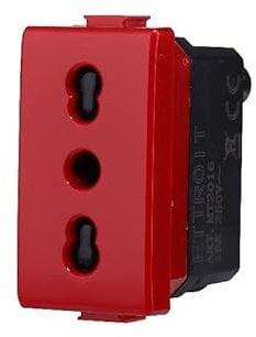 MODULI SPINA INTERRUTTORI SHUCKO TASTI USB DIMMER COMPATIBLE MATX (MODULO PRISE BIPASSE ROSSO)