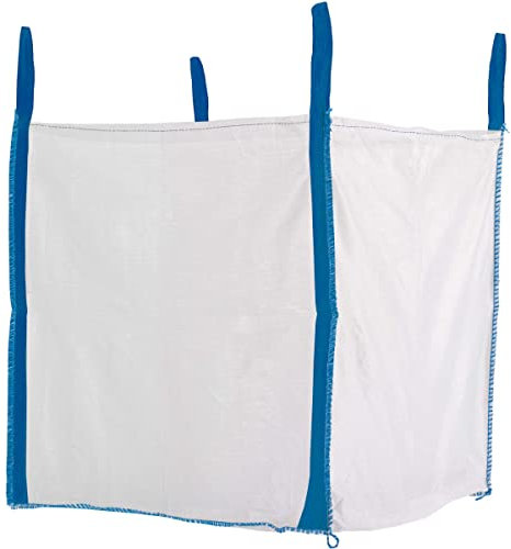 Safetytex Big Bag 90 x 90 x 90 cm - Tragfähigkeit 1000kg - Entsorgung Bags Schüttgutbehälter BigBag Big Pack Transportsack (5 Stück)
