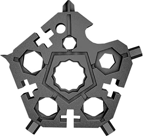 Cockjun 23-in-1 Schneeflocken Multi Tool für Männer, Multitool Edelstahl Snowflake Werkzeug Bottle Opener Screwdriver Fahrrad Multifunktionswerkzeug Geschenk für Adventskalender Männer Papa (A)