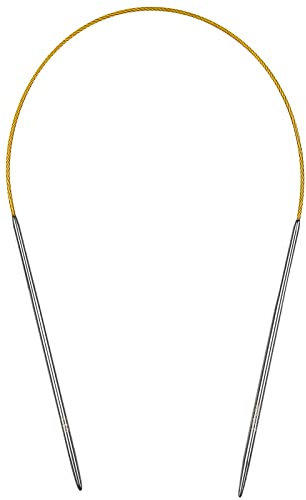 Aeelike 40 cm Rundstricknadeln Set, 2,75 mm Edelstahl Rundstricknadeln mit Farbiges Stahlseil, Metall Rundstricknadel Set, Ergonomische Stricknadeln Rundstricknadel für Anfänger, Erwachsene, Profis