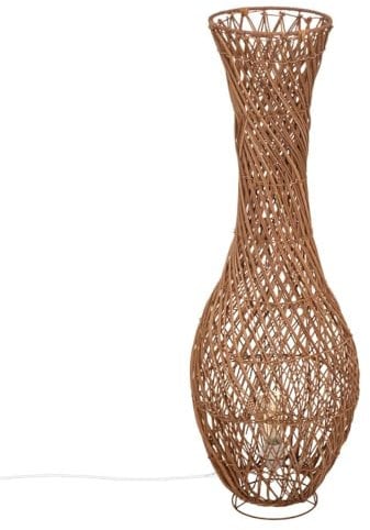 Atmosphera - Lampadaire Eloise - rotin et métal - H100 cm