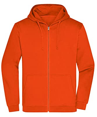James & Nicholson Herren Basic Kapuzen-Sweatjacke - Klassische Sweatjacke mit Kapuze und Kordelzug