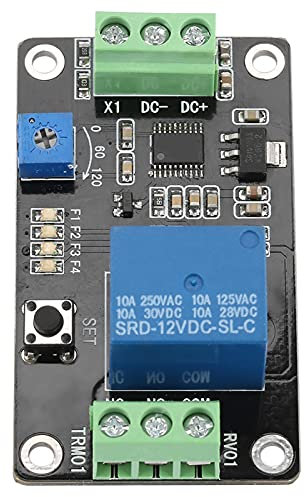 Relé de Retardo de Encendido y Apagado, Temporizador 555 CC 5 V/12 V/24 V, relé Temporizador de relé de Tiempo, Autobloqueo para Función Antirretroceso, Función de Retardo de