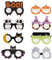 Legami - Set di 8 Occhiali Halloween in Carta, 8 Diverse Forme a Tema Trick or Treat, Taglia Unica