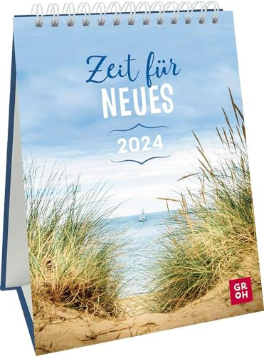 Harenberg Zeit für Neues - Wochenkalender 2024 im Hochformat - Groh-Verlag - Kalender zum Aufstellen mit 52 stimmungsvollen Fotografien und Zitaten - 12,3 cm x 17,7 cm