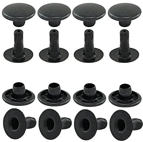 GETMORE Parts Hohlnieten, Einzelkopf, Einzelkopfniete, einseitig verschlossen, zweiteilig, Stahl - ab 100 Stück, 7 mm, schwarz