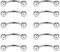 Gojewen 10stk Curved Barbell Augenbrauenpiercing Lippenpiercing 10mm Edelstahl Piercing Nase Lippe Augenbrauen Helix Rook