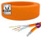 HB-DIGITAL Cable de red LAN CAT 7, 15 m, cable de instalación Ethernet, cable de instalación 10 Gbps, AWG23 S/FTP, certificado GHMT, cobre puro, LSZH BauPVO clase Cca, cable de datos dúplex – naranja