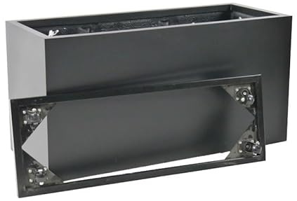Casaflora Komplettset 2-teilig: Pflanzkübel mit Roller, schwarz 100x40x50