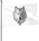 Flagge 2x3FT Outdoor-Flagge Gartenflaggen Tapisserie-Zaun-Banner Feiertags-Yard-Party-Flaggen,Grauer Wolf